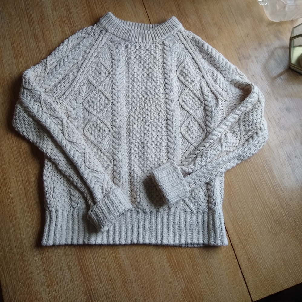 L.L Bean signature fisherman knit sweater